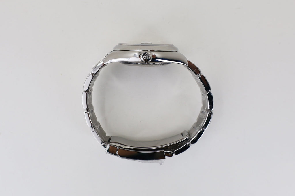 Rolex Steel Datejust 36 Watch - Domed Bezel - Blue Motif Index Dial - Oyster Bracelet - 126200 blio - Luxury Time NYC