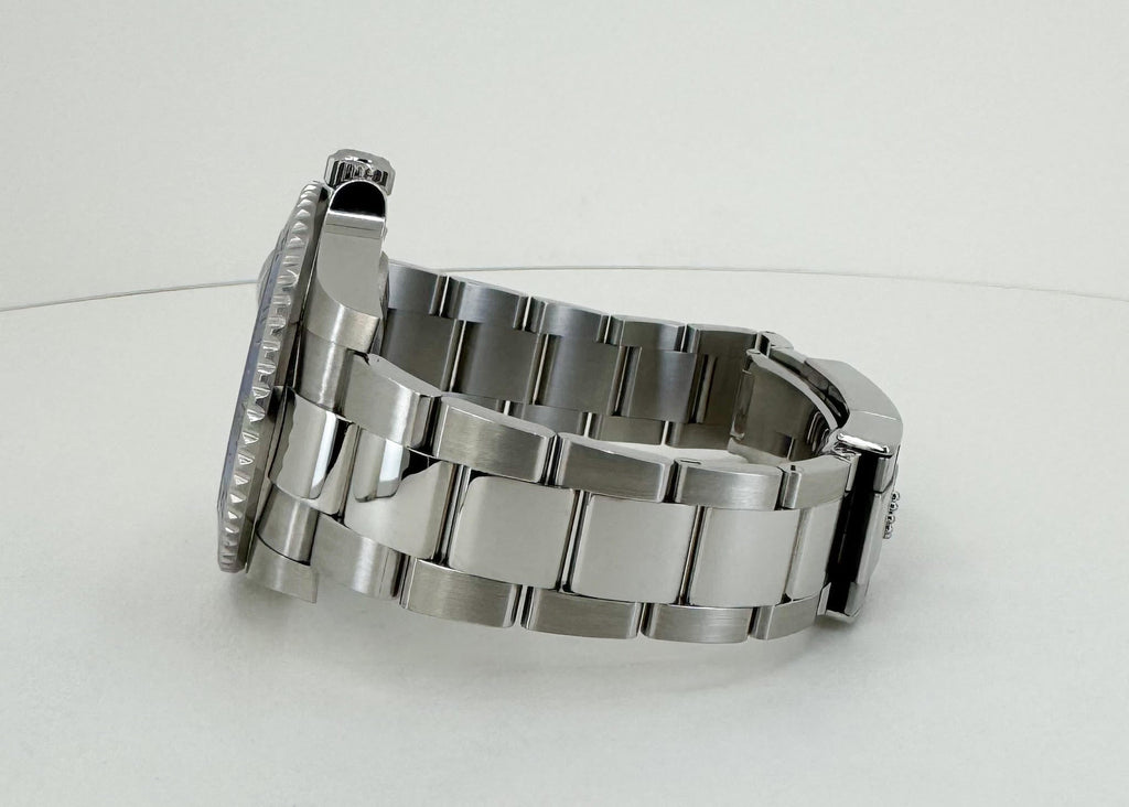 Rolex Steel GMT-Master II 40 Watch - Black And Blue Batman Bezel - Black Dial - Oyster Bracelet - 116710BLNR - Luxury Time NYC