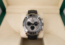 Load image into Gallery viewer, Rolex White Gold Cosmograph Daytona 40 Watch - Steel Index Dial - Black Oysterflex Strap - 116519LN stbkof - Luxury Time NYC