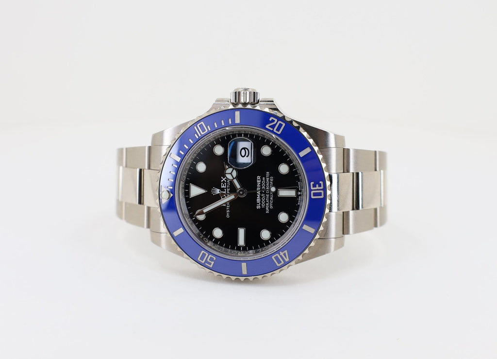 Rolex Gold Submariner Date Watch - The Blueberry - Blue Bezel - – Luxury Time NYC