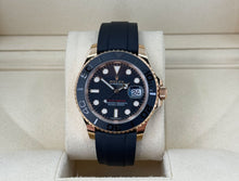 Load image into Gallery viewer, Rolex Yacht-Master 40 Rose Gold Everose 18k Black Dial Ceramic Bezel Oysterflex Rubber Bracelet 116655 - Luxury Time NYC