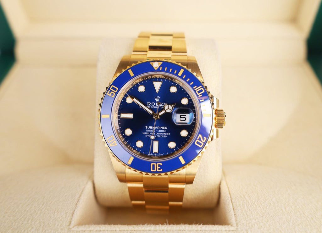 Rolex Yellow Gold Submariner Date Watch - Blue Bezel - Blue Dial - 2020 Release - 126618LB - Luxury Time NYC