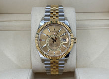 Load image into Gallery viewer, Rolex Yellow Rolesor Oyster Perpetual Sky-Dweller - Champagne Index Dial - Jubilee Bracelet - 326933 chij - Luxury Time NYC